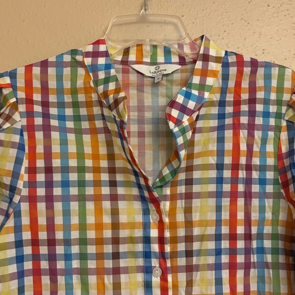 LaRoque Colorful Multi-Check Button-Up Shirt - Picture 4 of 11